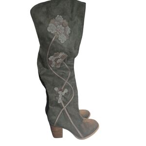 Knee High Olive Boots